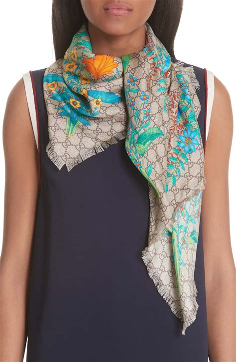 the gucci flora scarf|buy Gucci scarf online.